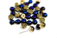 Бусины Hill beads 8мм, отверстие 0,5мм, цвет 23980/98548 California Blue, 722-027, около 10г (около 24шт)