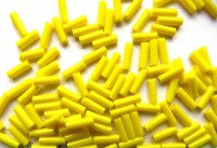 Бисер чешский PRECIOSA стеклярус 83110 7мм желтый непрозрачный, 50г