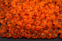 Бисер MIYUKI Drops 3,4мм #0138F оранжевый, матовый прозрачный, 10 грамм
