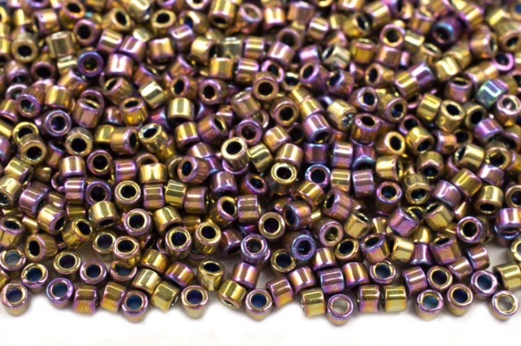 Бисер японский MIYUKI Delica цилиндр 11/0 DB-0541 палладий/золото, 5 грамм Бисер японский MIYUKI Delica цилиндр 11/0 DB-0541 палладий/золото, 5 грамм