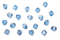 Бусина биконус Swarovski 5328 #202 4мм Aquamarine, 5328-4-202, 20шт