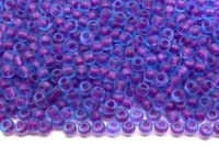 Бисер японский TOHO круглый 11/0 #0252F морская вода/фиолетовый матовый, окрашенный изнутри, 10 грамм