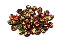 Бусины Rose Petal beads 8мм, отверстие 0,5мм, цвет 00030/95200 Crystal/Magic Wine, 734-034, около 10г (около 50шт)
