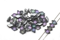 Бусины GemDuo 8х5мм, отверстие 0,8мм, цвет 00030/26576 Backlit Pink Mist матовый, 709-158, 10г (около 64шт)