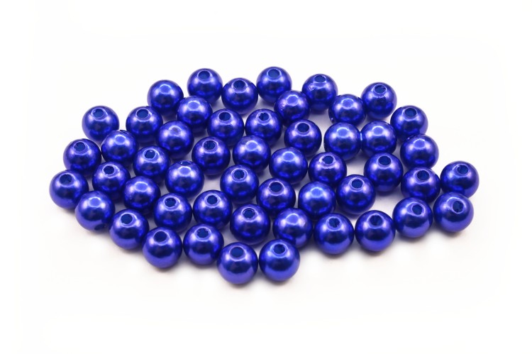 Бусины акриловые круглые 8мм, отверстие 1мм, цвет синий, имитация жемчуга, 529-023, 10г (около 40шт) Бусины акриловые круглые 8мм, отверстие 1мм, цвет синий, имитация жемчуга, 529-023, 10г (около 40шт)
