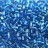 Бисер японский TOHO Bugle стеклярус 2мм #0023С темная вода, серебряная линия внутри, 5 грамм - Бисер японский TOHO Bugle стеклярус 2мм #0023С темная вода, серебряная линия внутри, 5 грамм
