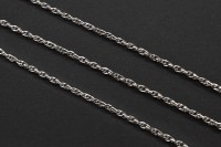 Цепочка для бижутерии звено овальное 3х2х0,5мм, цвет стальной, хирургическая сталь, 27-005, 1м