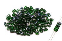 Бусины Rulla 3х5мм, отверстие 0,8мм, цвет 50050/22501 зеленый/Celsian, 711-080, 10г (около 100шт)