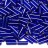 Бисер чешский PRECIOSA стеклярус 37080 7мм синий, серебряная линия внутри, 50г - Бисер чешский PRECIOSA стеклярус 37080 7мм синий, серебряная линия внутри, 50г