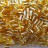 Бисер японский TOHO Bugle стеклярус 3мм #0022 светлый топаз, серебряная линия внутри, 5 грамм - Бисер японский TOHO Bugle стеклярус 3мм #0022 светлый топаз, серебряная линия внутри, 5 грамм