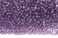 Бисер японский MIYUKI Delica цилиндр 11/0 DB-1105 дымчатый аметист, прозрачный, 5 грамм