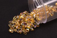 Бисер японский MIYUKI Long Magatama #0251 светлый топаз, радужный прозрачный, 10 грамм