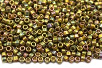 Бисер японский MIYUKI Delica цилиндр 11/0 DB-0508 зеленое золото, радужный, 5 грамм