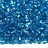 Бисер чешский PRECIOSA рубка 10/0 67030 голубой, серебряная линия внутри,50г - Бисер чешский PRECIOSA рубка 10/0 67030 голубой, серебряная линия внутри,50г
