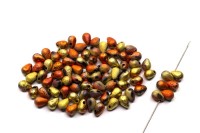 Бусины Side Drill Tear Drop 6х4мм, отверстие 0,8мм, цвет 23980/98582 California Gold Rush, Etched, 754-081, 10г (около 70шт)