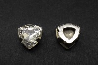 Кристалл Триллиант в оправе 12мм, цвет crystal/серебро, стекло, 43-325, 1шт