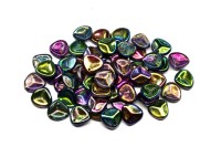 Бусины Rose Petal beads 8мм, отверстие 0,5мм, цвет 00030/95100 Crystal/Magic Blue, 734-029, около 10г (около 50шт)