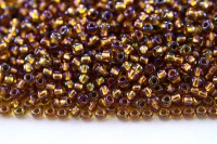 Бисер японский TOHO круглый 11/0 #1853 мёд, радужный прозрачный, 10 грамм