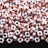 Бисер чешский PRECIOSA круглый 5/0 03890 белый с красными полосками, непрозрачный, 50г - Бисер чешский PRECIOSA круглый 5/0 03890 белый с красными полосками, непрозрачный, 50г