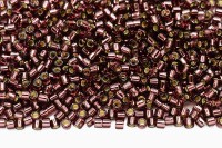 Бисер японский MIYUKI Delica цилиндр 10/0 DBM-1204 мальва, серебряная линия внутри, 5 грамм