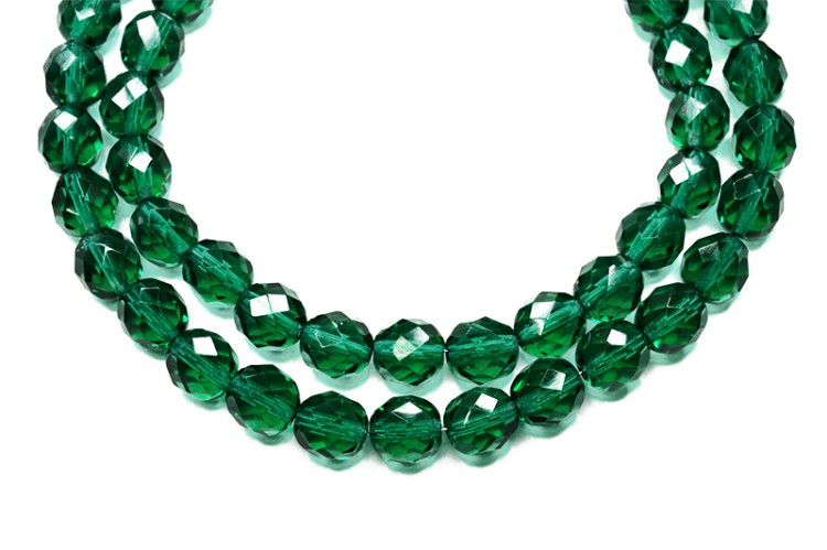 Бусины граненые Firepolish 8мм, отверстие 1мм, цвет 50720 изумрудный прозрачный, 716-019, 25шт Бусины граненые Firepolish 8мм, отверстие 1мм, цвет 50720 изумрудный прозрачный, 716-019, 25шт