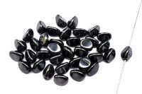 Бусины Pinch beads 5х3мм, отверстие 0,8мм, цвет 23980/27200 черный/гематит, 755-097, 10г (около 117шт)