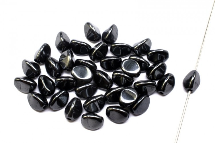 Бусины Pinch beads 5х3мм, отверстие 0,8мм, цвет 23980/27200 черный/гематит, 755-097, 10г (около 117шт) Бусины Pinch beads 5х3мм, отверстие 0,8мм, цвет 23980/27200 черный/гематит, 755-097, 10г (около 117шт)