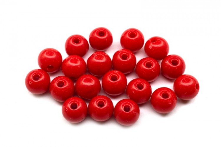ОПТ Бусины акриловые круглые 8мм, отверстие 2мм, цвет красный, 529-042, 500 грамм ОПТ Бусины акриловые круглые 8мм, отверстие 2мм, цвет красный, 529-042, 500 грамм