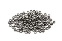 Кримпы (бусины зажимные) 1,9х1мм, отверстие 1мм, цвет стальной, хирургическая сталь, 35-057, 1г (около 60шт)
