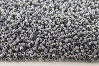 Бисер китайский круглый размер 12/0, цвет 0156 серый непрозрачный блестящий, 450г