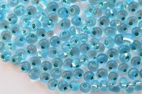 Бисер чешский PRECIOSA Дропс 5/0 18236 голубой серебряная линия внутри, 50 грамм