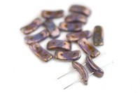 Бусины Bow beads 3,5х15мм, два отверстия 0,8мм, цвет 02010/65426 фиолетово-бронзовый, 729-003, около 10г (около 12шт)