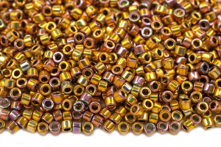 Бисер японский MIYUKI Delica цилиндр 11/0 DB-0507 розовое золото, радужный, 5 грамм Бисер японский MIYUKI Delica цилиндр 11/0 DB-0507 розовое золото, радужный, 5 грамм