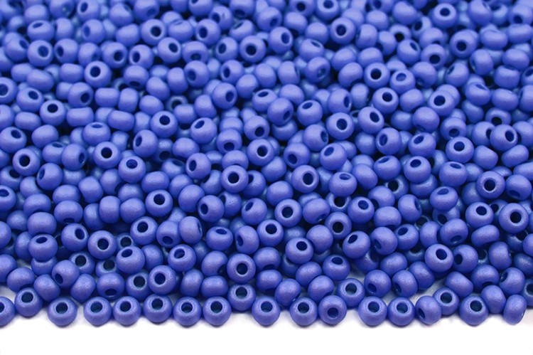 Бисер чешский PRECIOSA круглый 10/0 33040М матовый синий непрозрачный, 1 сорт, 50г Бисер чешский PRECIOSA круглый 10/0 33040М матовый синий непрозрачный, 1 сорт, 50г