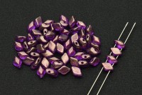 Бусины GemDuo 8х5мм, отверстие 0,8мм, цвет 00030/29262 Halo Magenta, 709-137, 10г (около 64шт)