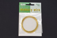 Проволока с эффектом памяти (мемори) Beadsmith 50мм, цвет золото, 23-006, 1уп (12 витков)