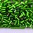 Бисер японский TOHO Bugle стеклярус 3мм #0027В зеленая трава, серебряная линия внутри, 5 грамм - Бисер японский TOHO Bugle стеклярус 3мм #0027В зеленая трава, серебряная линия внутри, 5 грамм