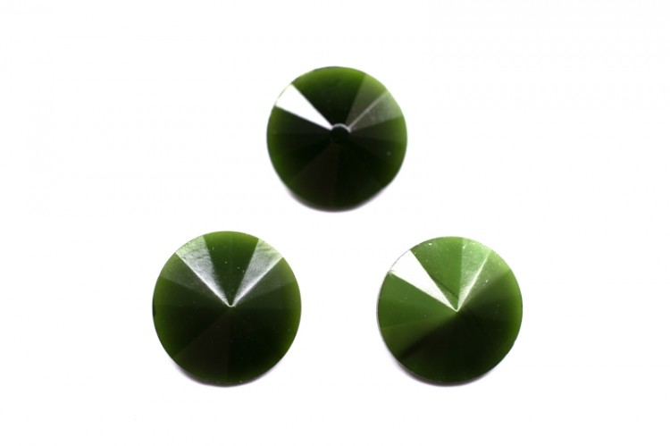 Риволи Matubo 12mm Czech Glass, цвет RV032 Green pearl, 12-RV032, 1шт Риволи Matubo 12mm Czech Glass, цвет RV032 Green pearl, 12-RV032, 1шт