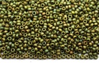 Бисер японский MIYUKI круглый 15/0 #2033 светлая оливка, металлизированный матовый, 10 грамм