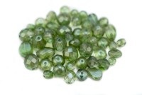 Бусины МИКС №221 Preciosa, зеленая гамма, стеклянные, около 25г (около 80шт)