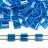 Бисер японский MIYUKI TILA #0291 синий капри, радужный прозрачный, 5 грамм - Бисер японский MIYUKI TILA #0291 синий капри, радужный прозрачный, 5 грамм