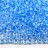 Бисер чешский PRECIOSA круглый 10/0 38332 прозрачный, голубая линия внутри, 5 грамм - Бисер чешский PRECIOSA круглый 10/0 38332 прозрачный, голубая линия внутри, 5 грамм