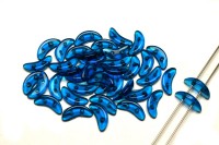 Бусины Crescent beads 10х3мм, цвет 0310-60080 Capri Blue, 708-028, 5г (около 40 шт)