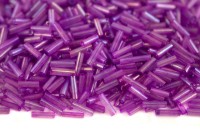 Бисер китайский Стеклярус размер 7мм, цвет 268 фиолетовый радужный, 450г