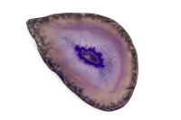 Срез Агата природного, оттенок фиолетовый, 74х46х5мм, отверстие 2мм, 37-208, 1шт