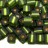 Бисер японский Miyuki Cube кубический 4мм #0026F оливковый, матовый, серебряная линия внутри, 10 грамм - Бисер японский Miyuki Cube кубический 4мм #0026F оливковый, матовый, серебряная линия внутри, 10 грамм