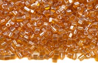Бисер чешский PRECIOSA рубка 11/0 16070 янтарный прозрачный блестящий, 50г