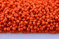 Бисер китайский круглый размер 12/0, цвет М50 матовый оранжевый непрозрачный, 450г