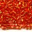 Бисер японский MIYUKI Delica цилиндр 15/0 DBS-0043 красный апельсин, серебряная линия внутри, 5 грамм - Бисер японский MIYUKI Delica цилиндр 15/0 DBS-0043 красный апельсин, серебряная линия внутри, 5 грамм