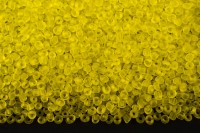 Бисер китайский круглый размер 12/0, цвет М10 матовый желтый прозрачный, 450г